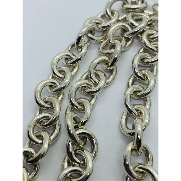 Tiffany & Co Sterling Silver Toggle Heart Tag Blank Heart Necklace 15.75" - Picture 14 of 14